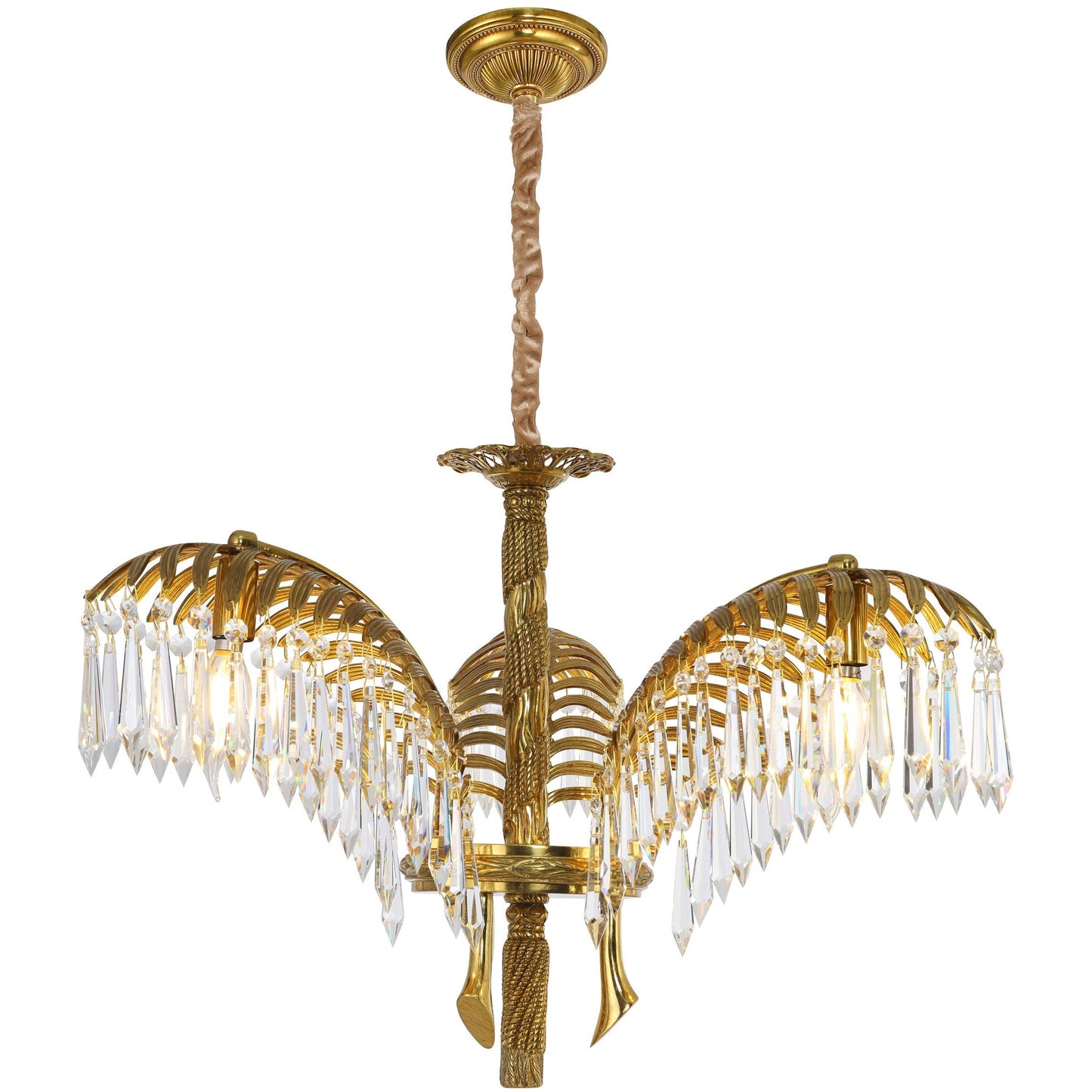 DECOELEVEN ™ Lámpara de araña de rama de palma estilo Art Deco