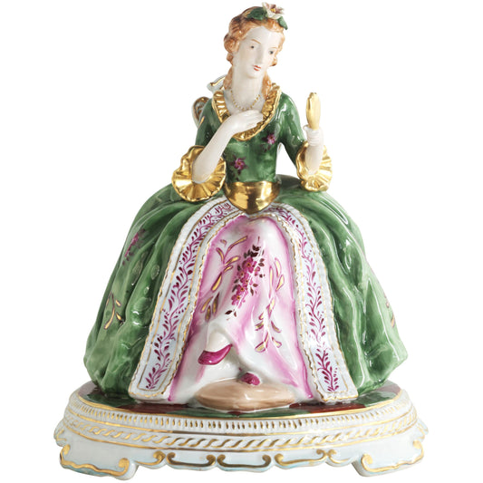 Hand-painted Society Lady Rococo Style Figurine