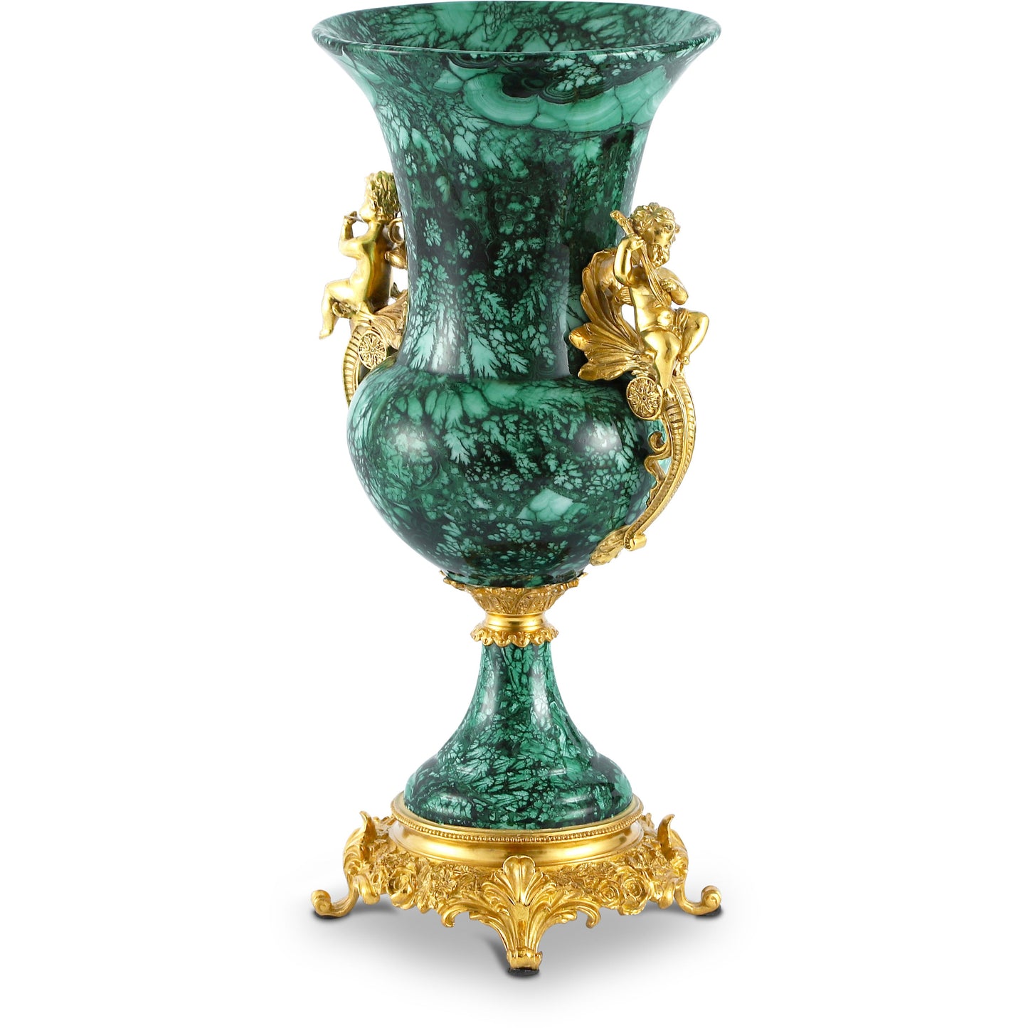 DECOELEVEN ™ Cherub Vase in Classic Green