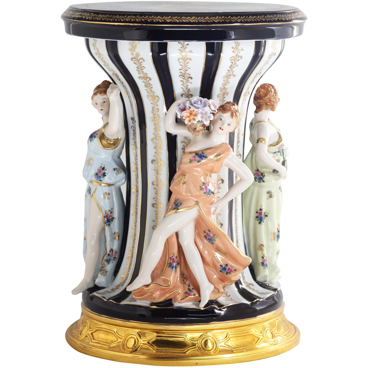 Three Muses Hand-painted Porcelain Chair