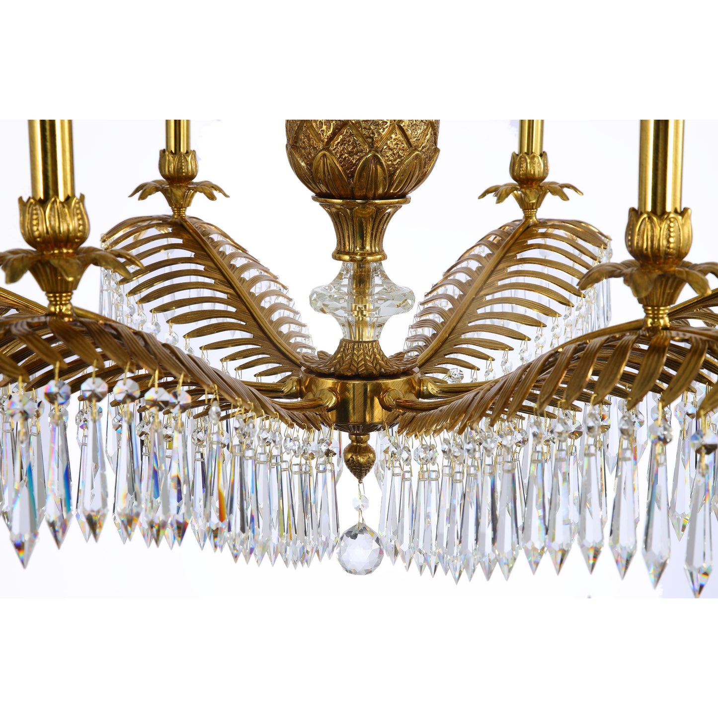 DECOELEVEN ™ Art Deco Style Pineapple and Palm Branch Chandelier