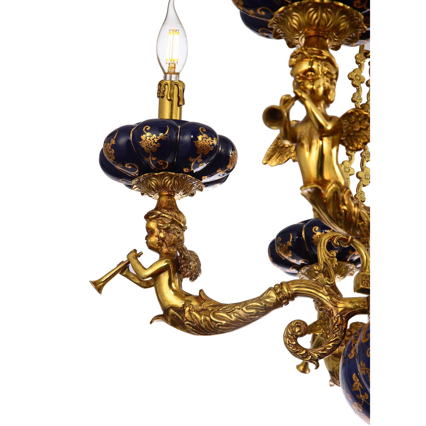 Louis XVI Style Cherub Chandelier