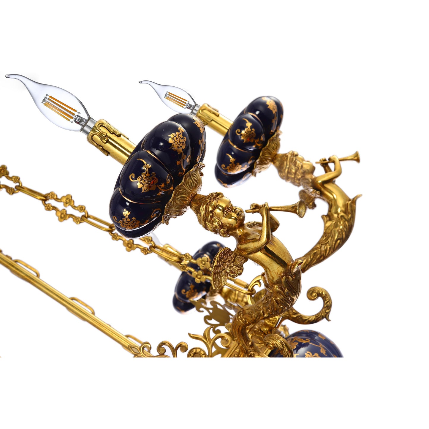 Araña de querubines estilo Luis XVI