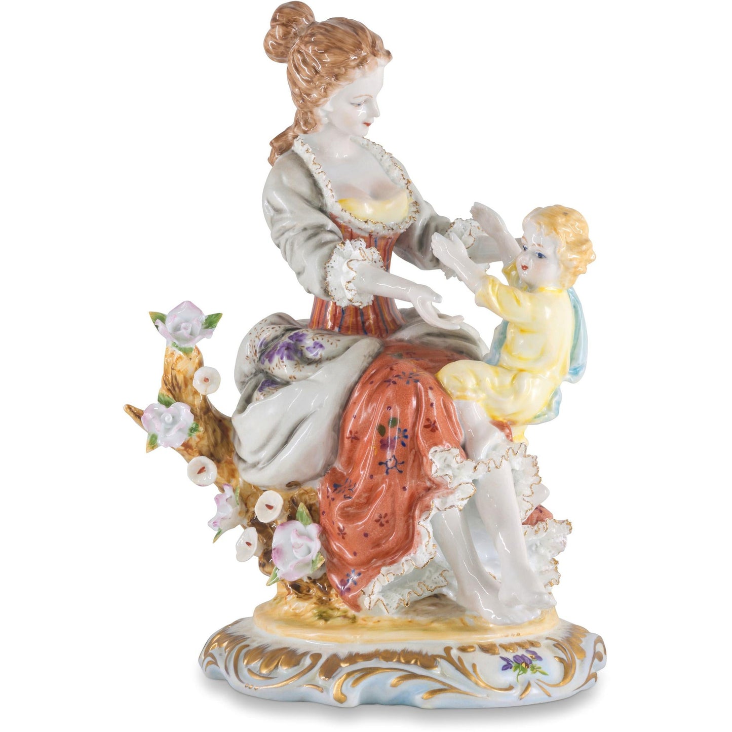 Mother and Child Porcelain Figurine