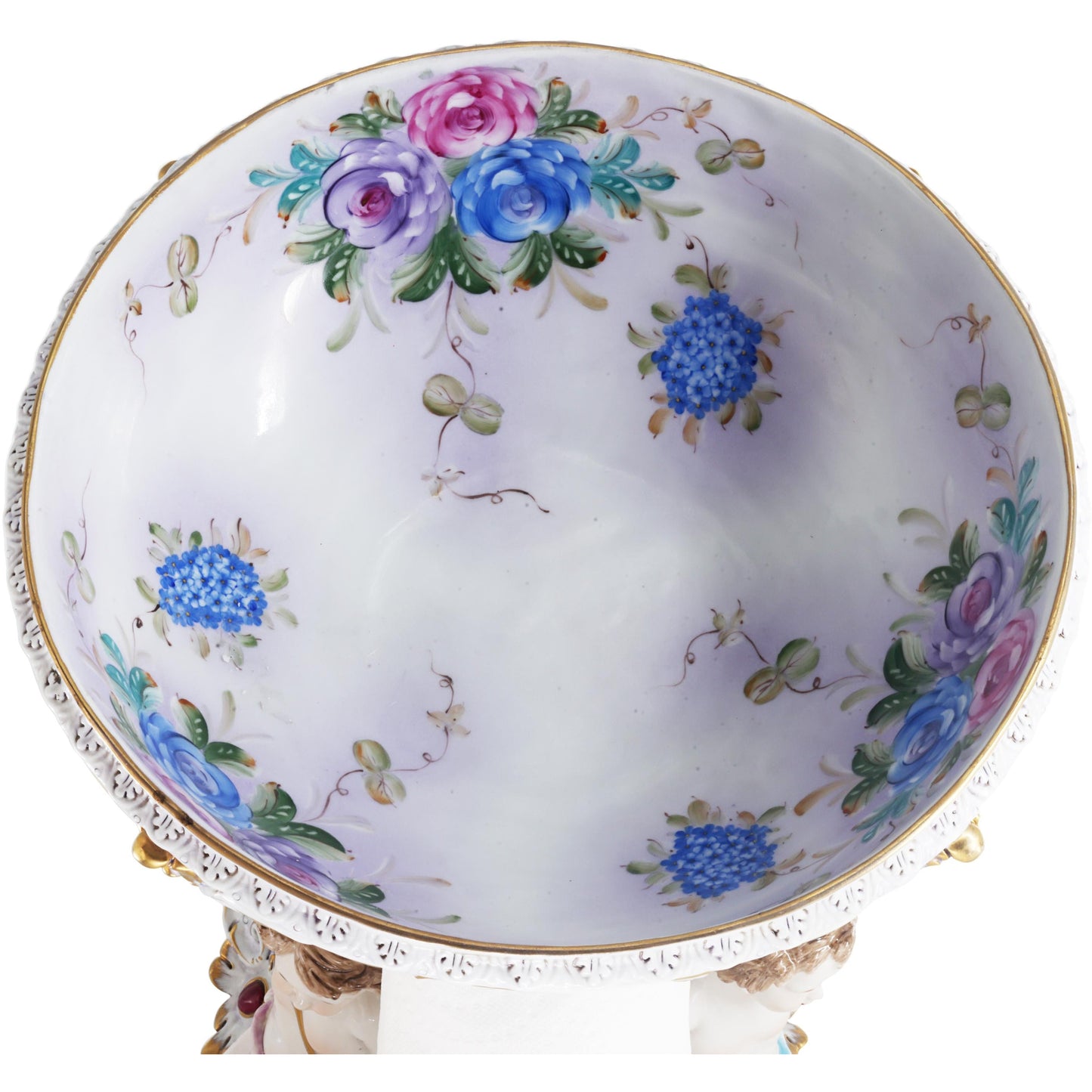 Purple Porcelain Cherub Bowl