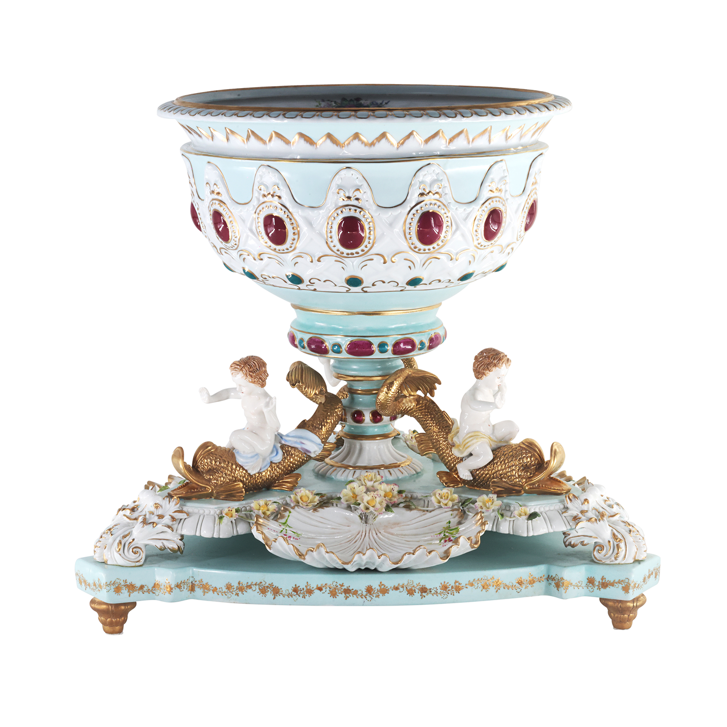 Porcelain Decorative Cherub Bowl