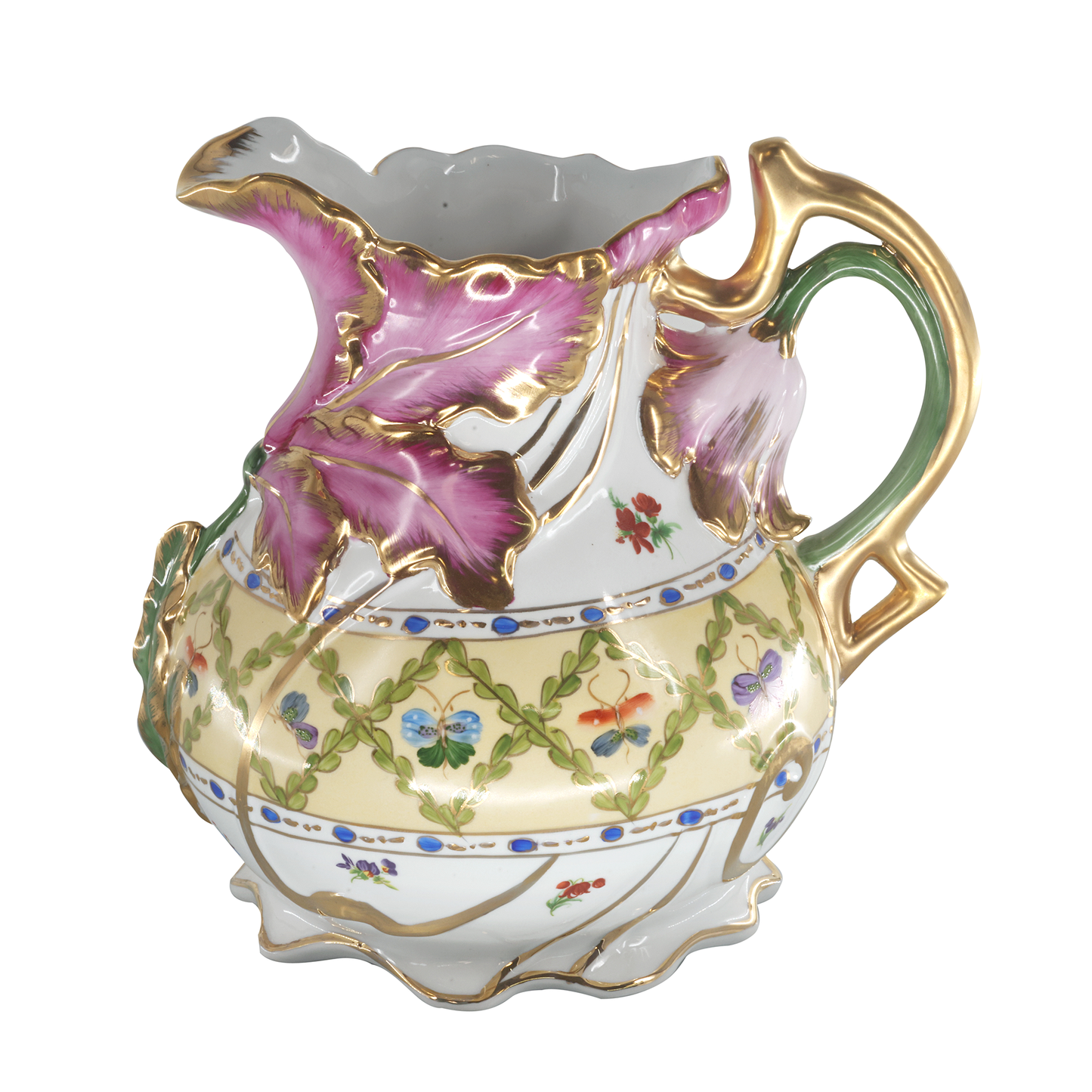 Hand-painted Round Butterfly Pitcher