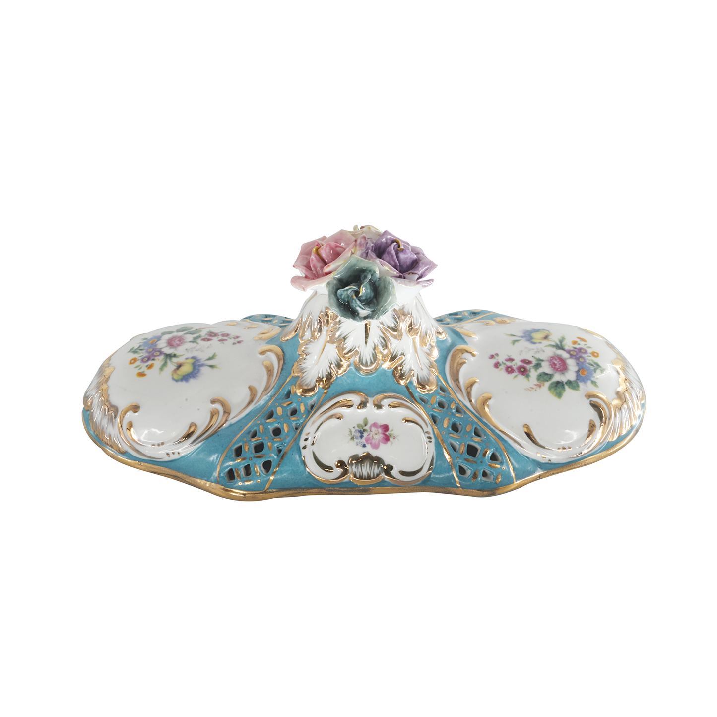 Hand-painted Porcelain Flower Jar With Lid