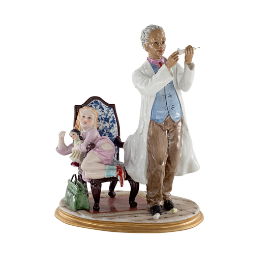 The Doctor Visit Hand-painted Porcelain Figurine