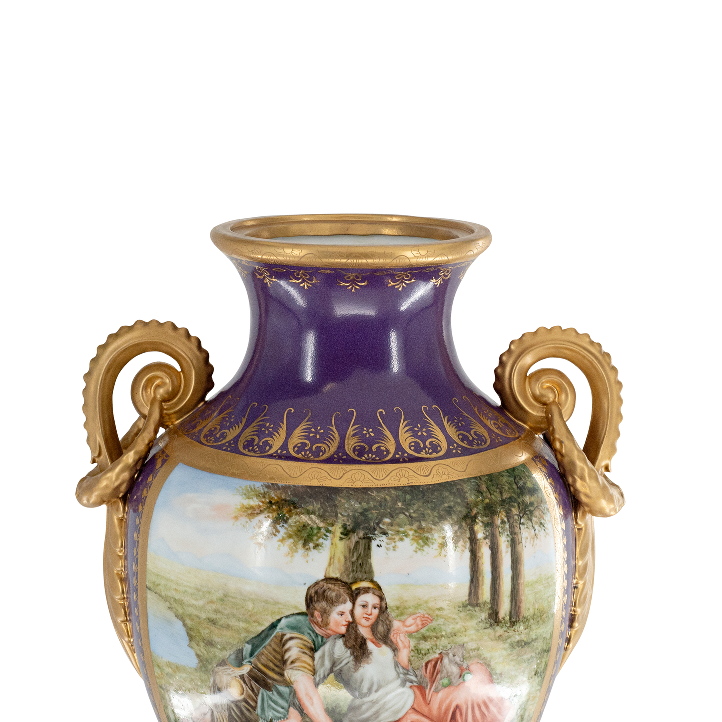 Hand-painted Purple Courtship Vase