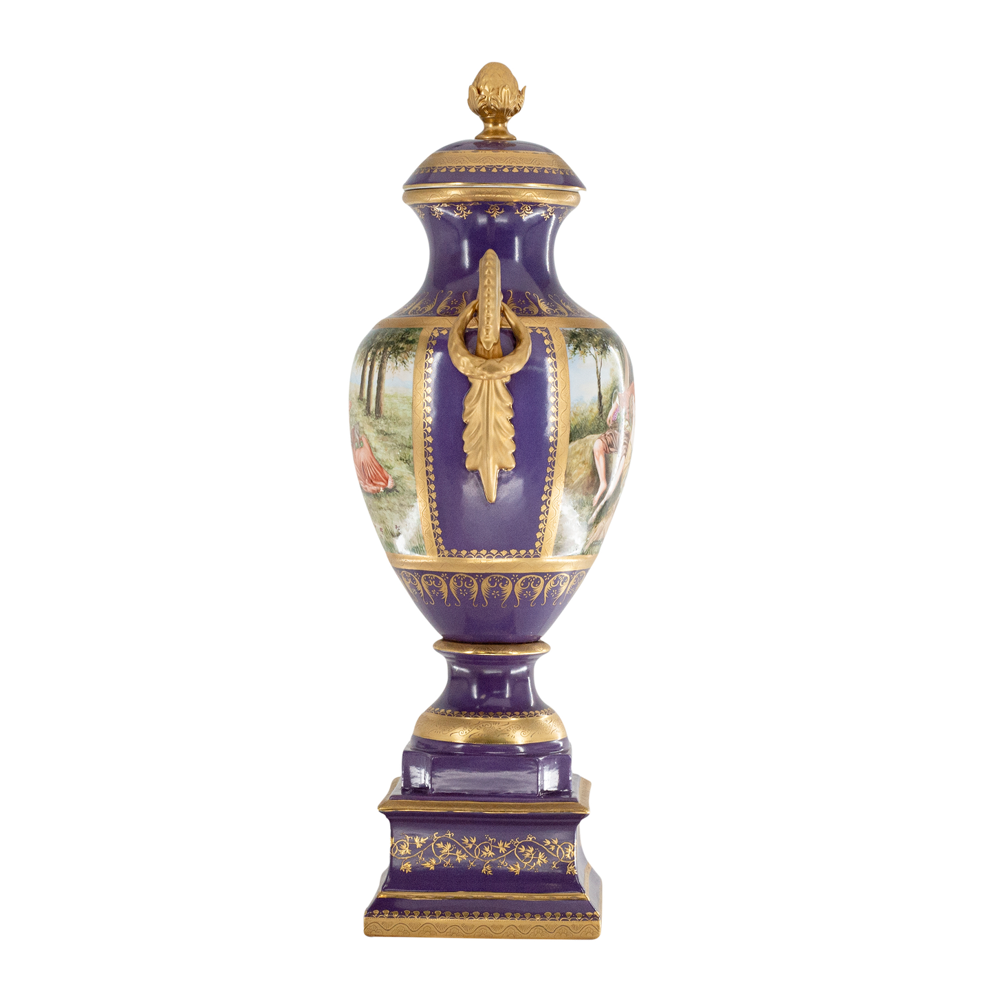 Hand-painted Purple Courtship Vase