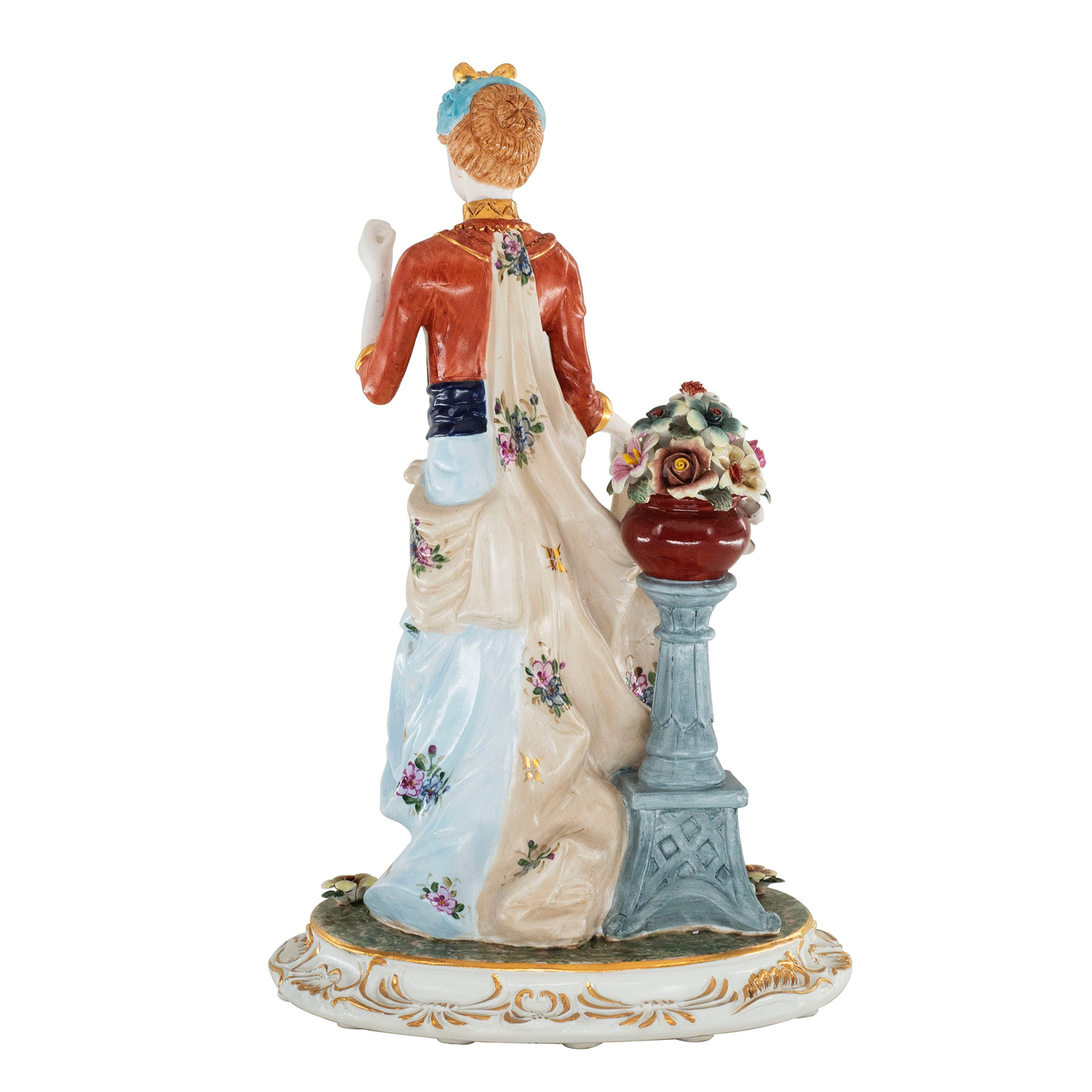 Rococo Porcelain Figurine Society Lady