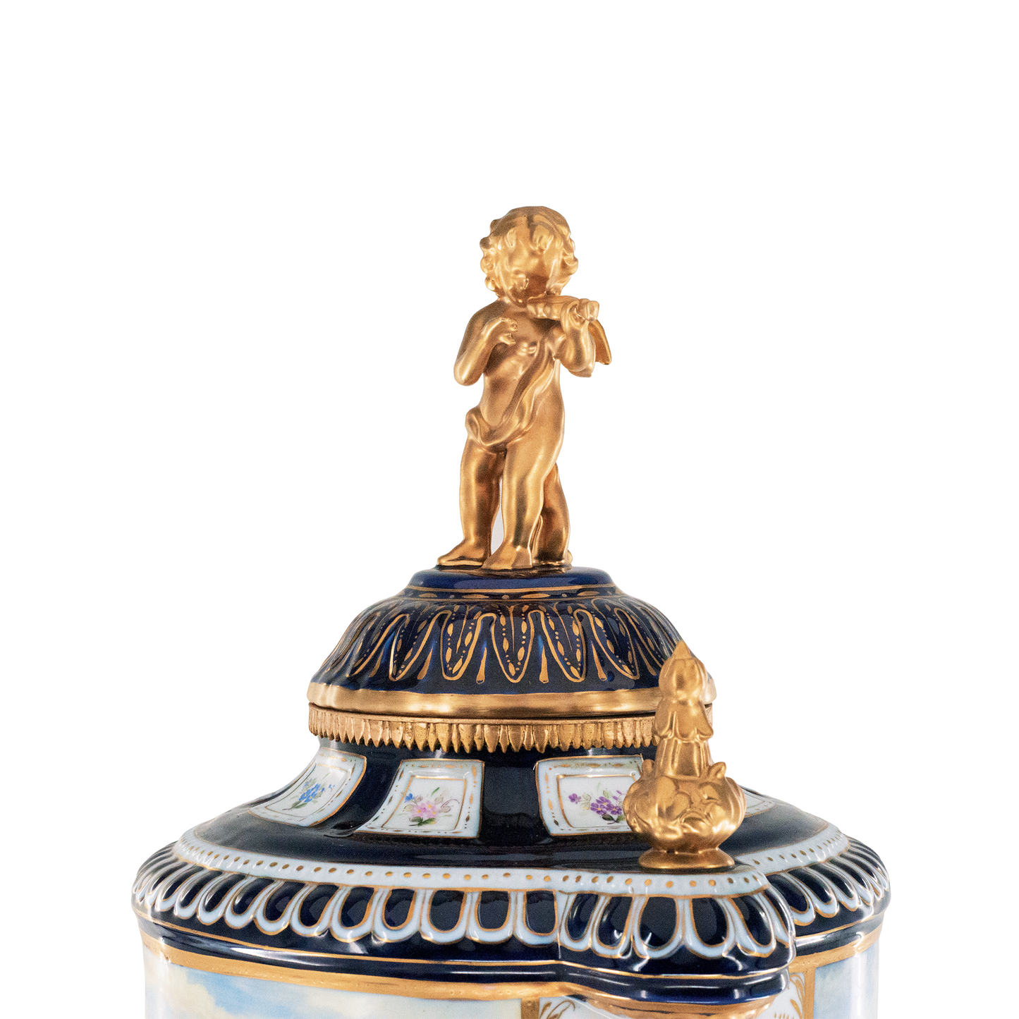 Porcelain Lady Handle mythological Urn